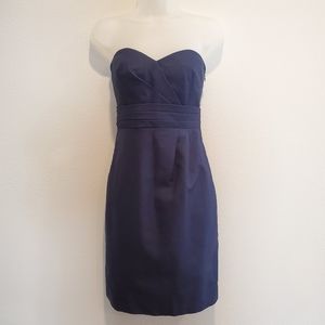 J. Crew Strapless Sweetheart Neckline Cocktail Dress Navy Blue NWT